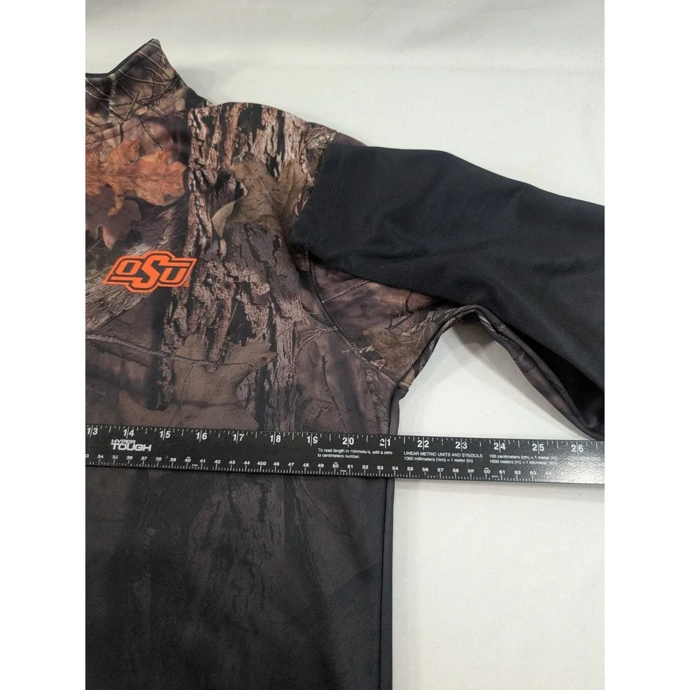 Oklahoma State Quarter Zip Jacket Mens Medium Camo Colosseum Hunting Camo